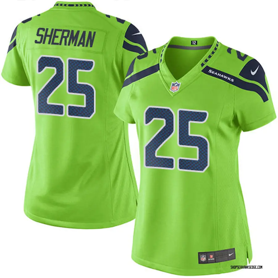 Womens sherman seahawks jersey clearance